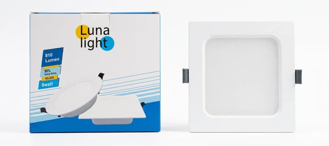 Պլաֆոն LUNA LIGHT 9w 6500k քառ.