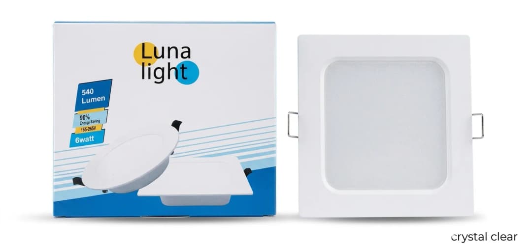 Պլաֆոն LUNA LIGHT 6w 6500k քառ.
