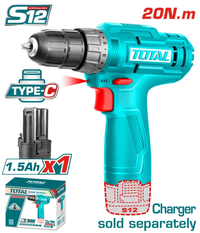 Շուրուպավյորտ TDLI12428 12v մարտկոցով TOTAL